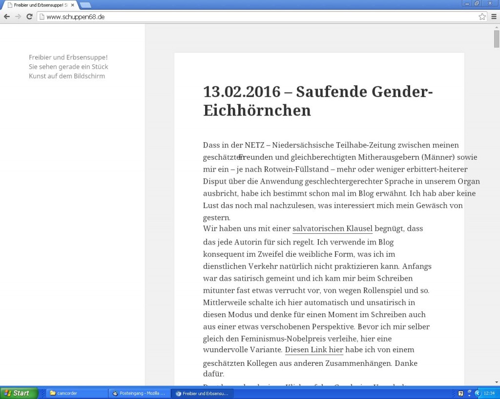 Gleitze www.schuppen68.de - nach Update unvollständig Kopie