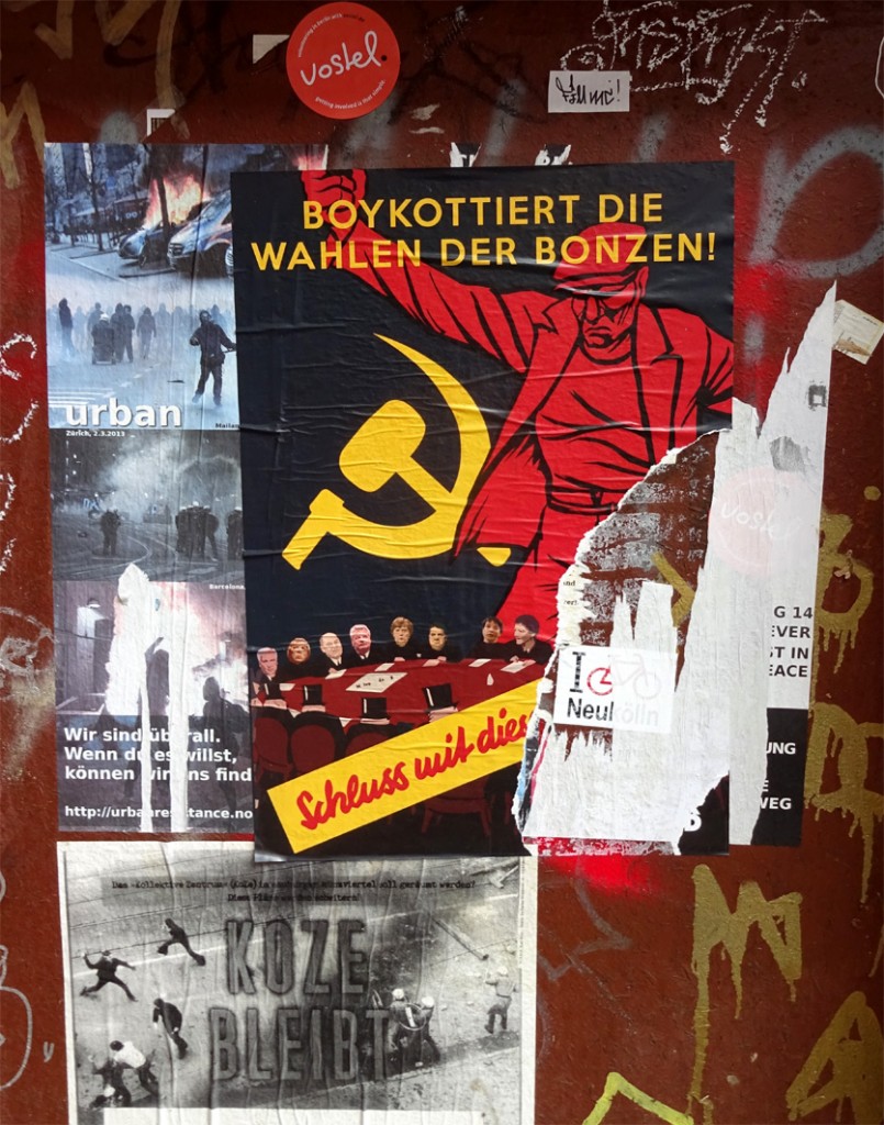 boykottiert die wahlen der bonzen plakat