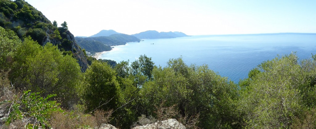 panoramablick korfu westküste