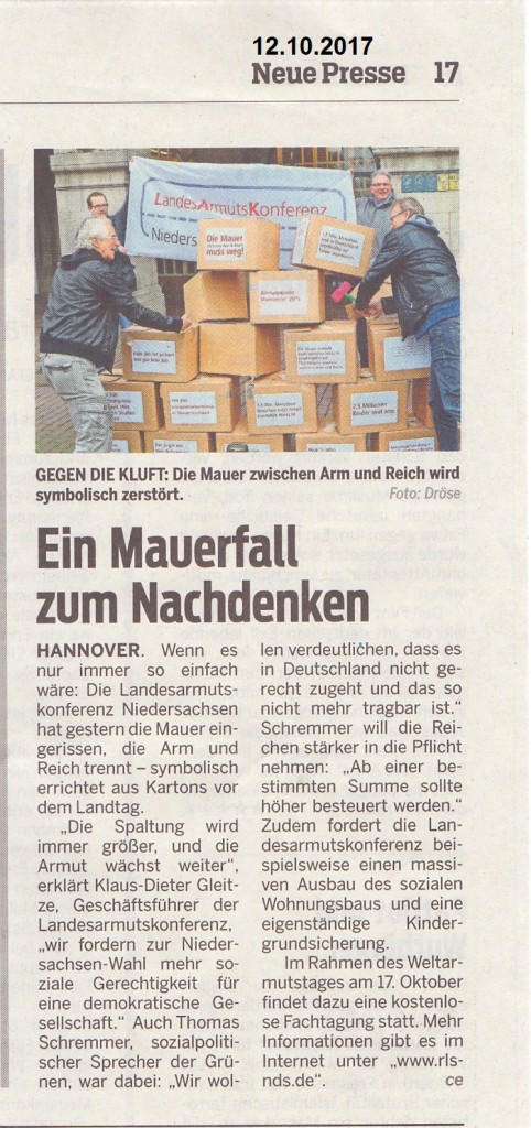 Neue Presse LAK - Ein Mauerfall zum Nachdenken