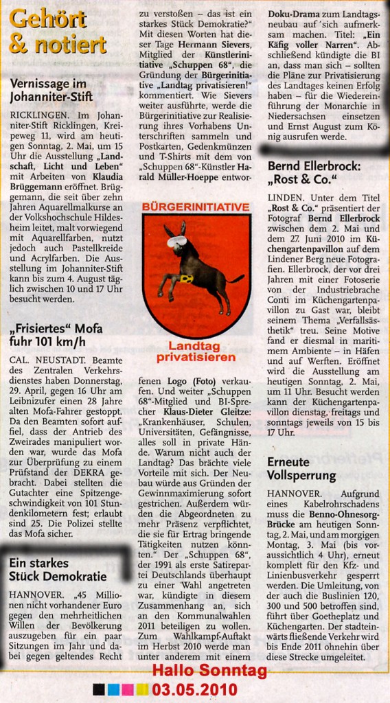 100502Hallo Sonntag - Landtag privatisieren