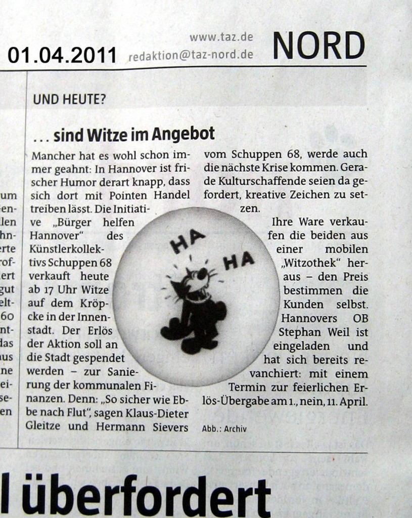 taz SCHUPPEN 68 Witze Verkauf